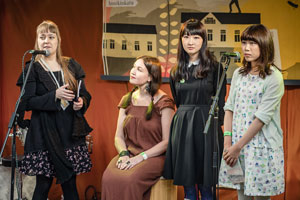 Mayu Saaritsa, Anu Aamu Aurora, Hikaru Cho (JP) & Yumi Fuzuki (JP), 2016. Photo by Eino Ansio