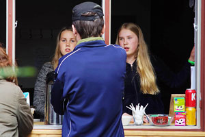 At the Festival Café, 2016. Photo by Lauri Dammert