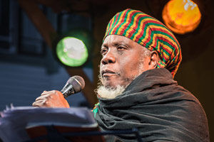 Mutabaruka (JM), Annikin Runofestivaali 2015. Kuva: Eino Ansio